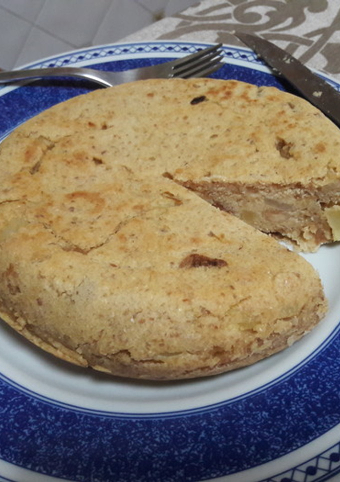 Una foto de 🇪🇸 Tortilla "española" de cacahuete vegana 🍳
