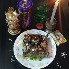 A picture of Chocolate gel icing cake.