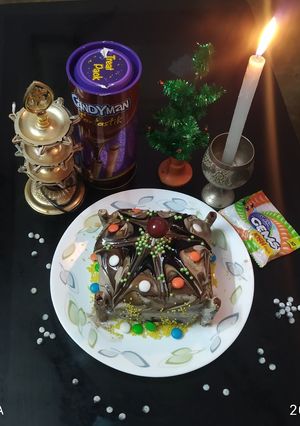 A picture of Chocolate gel icing cake.