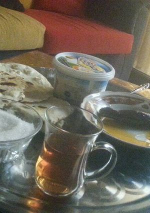صورة لوصفة خبز صاج بالمقلاة