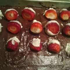 A picture of Chocolate Covered Strawberry Cake.