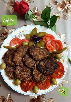 عکسی از دستور کتلت سیب زمینی و چرخ کرده 😋