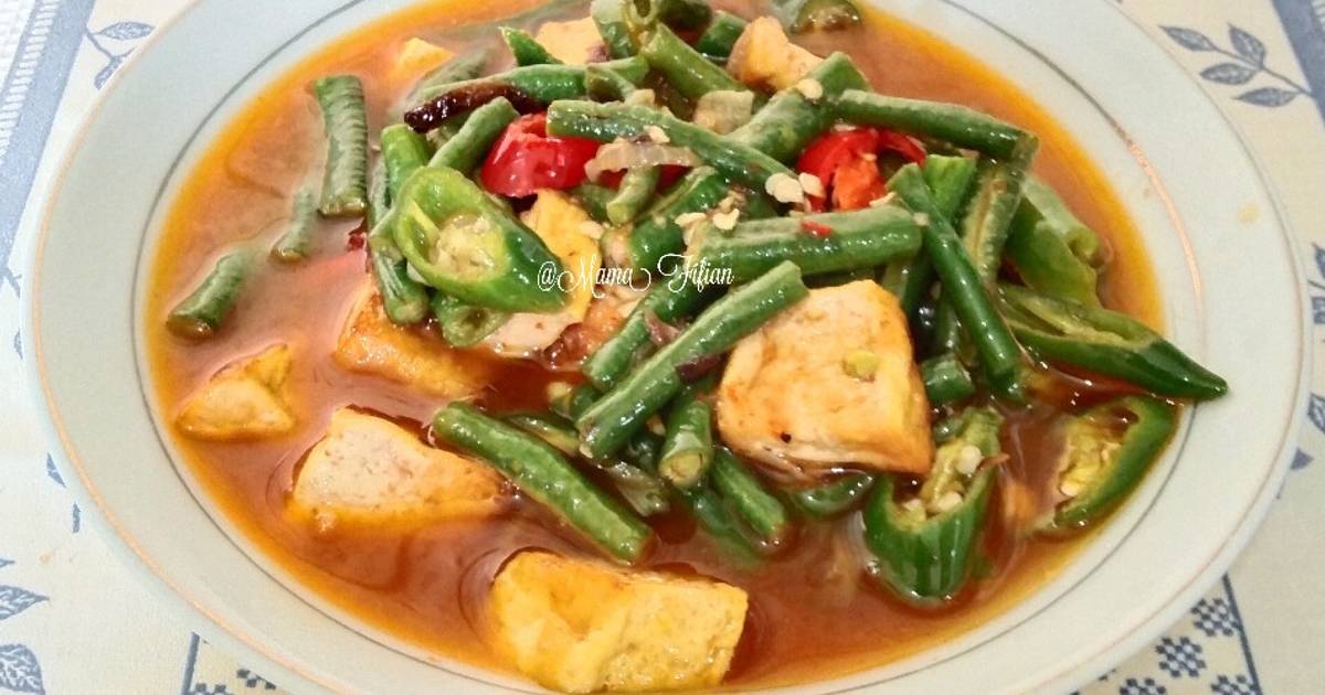 Resep Tumis Tahu Kacang Panjang Saos Tiram Oleh Lanjarsih Mama Fifian Masakanrumahan Cookpad