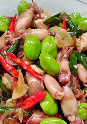 Foto resep Cumi asin petai cabe ijo