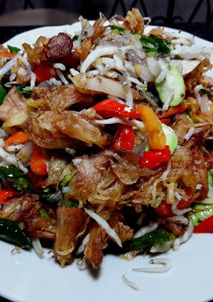 Foto resep Mandai tumis teri pete
