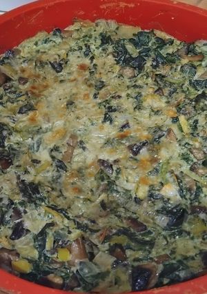 Una foto de Falsa quiche ligera de espinacas 🥬