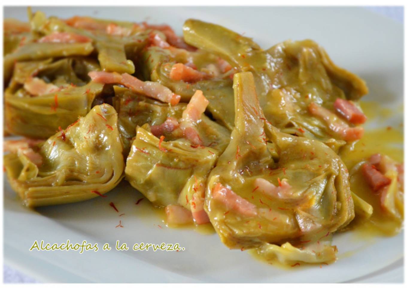 Alcachofas a la cerveza (Thermomix)