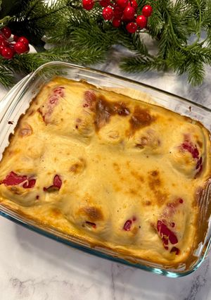 Una foto de Pimientos de piquillo rellenos de bacalao gratinados - Adviento Navidad Cookpad