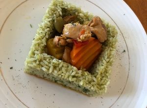 Una foto de Arroz con cilantro al estilo del Chef Díaz
