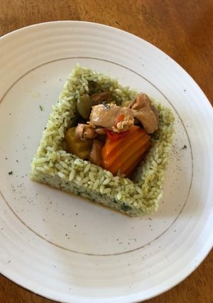 Una foto de Arroz con cilantro al estilo del Chef Díaz