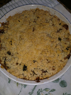Una foto de Crumble de manzana🍏 en tarta re fácil🍎