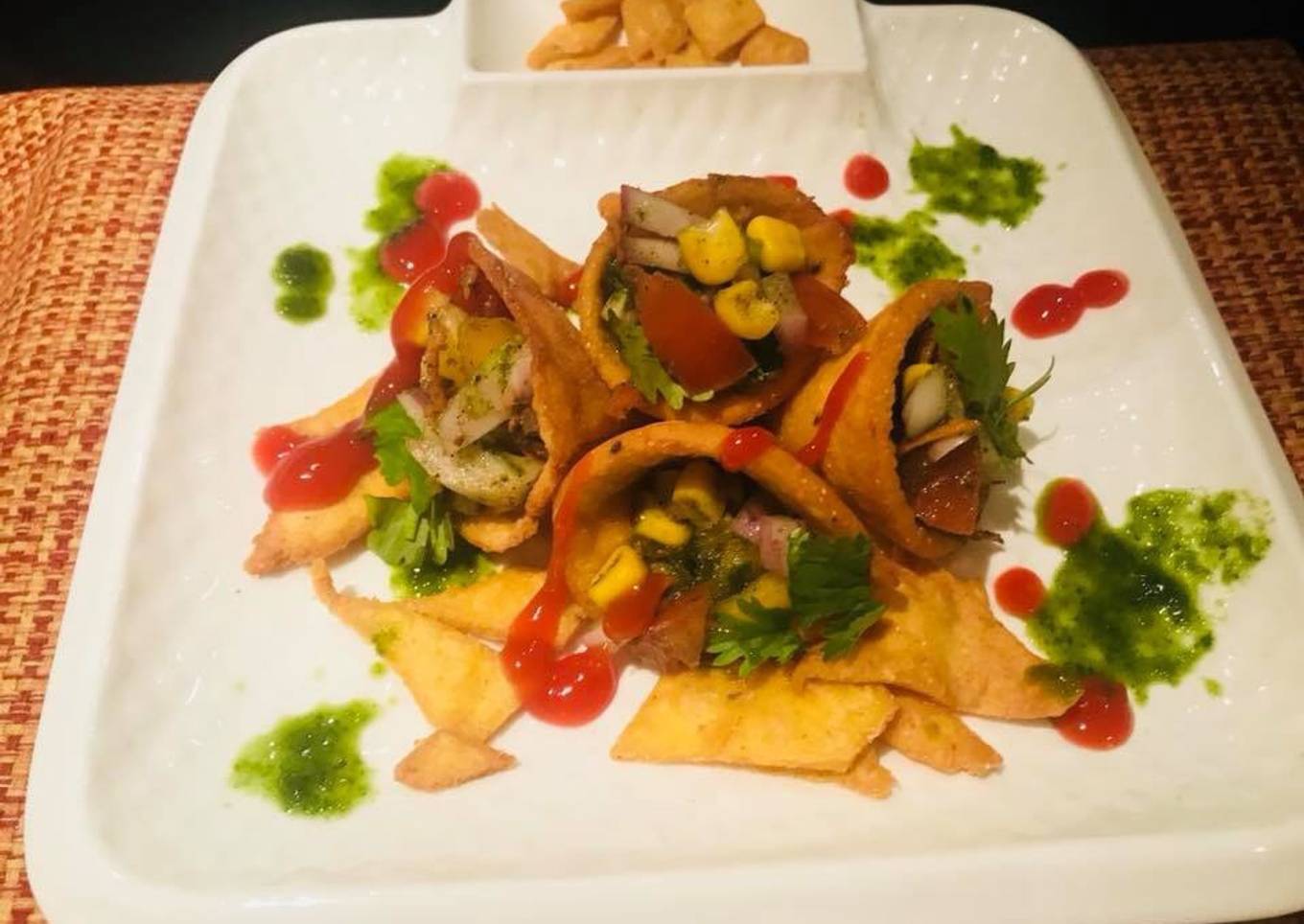 Corn cone Chaat