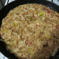 Una foto de Tortilla de papas con zapallitos