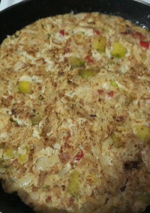 Una foto de Tortilla de papas con zapallitos