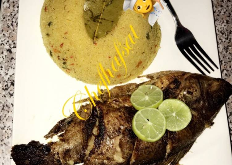 Cous-cous and grilled tilapia