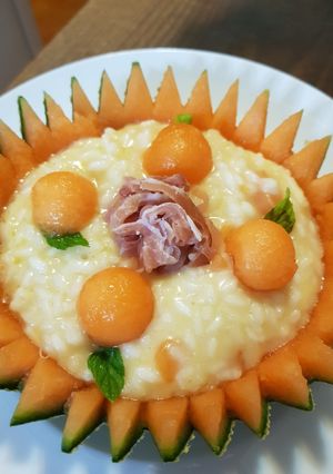 Foto di Risotto con prosciutto e melone