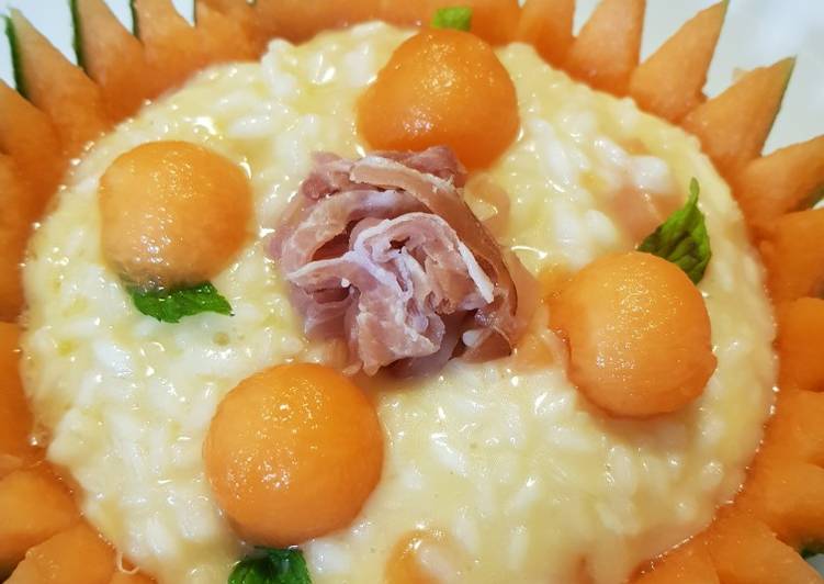 Risotto con prosciutto e melone