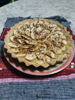 Una foto de Tarta de manzana con crema pastelera