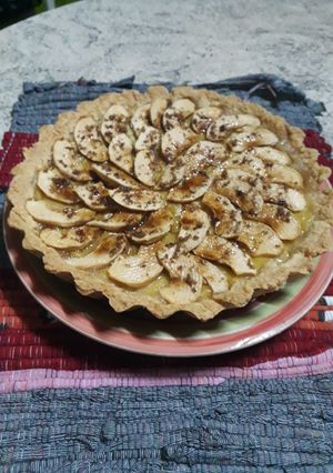 Una foto de Tarta de manzana con crema pastelera