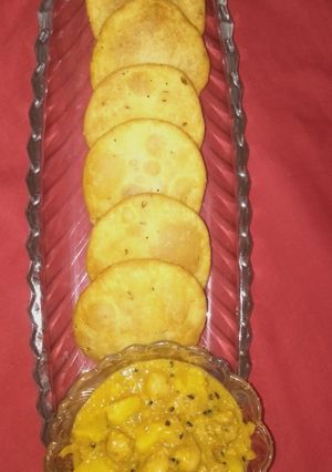 A picture of Moong Dal kachori with Achari Aloo bhjiya😋😋😋😋😋.