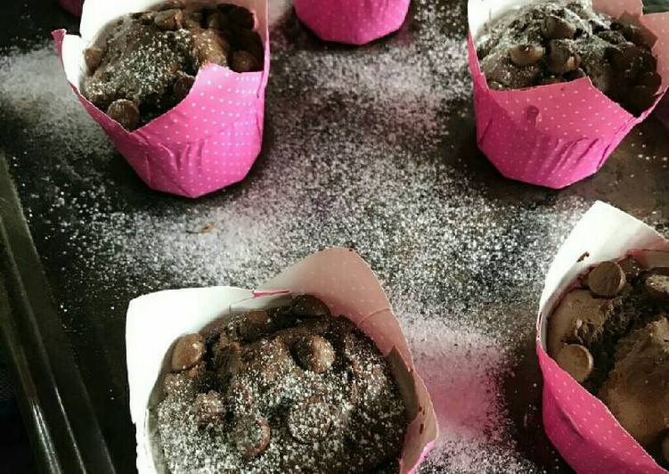 Langkah Mudah untuk meracik Healthy Double Chocolate Muffin Anti Gagal