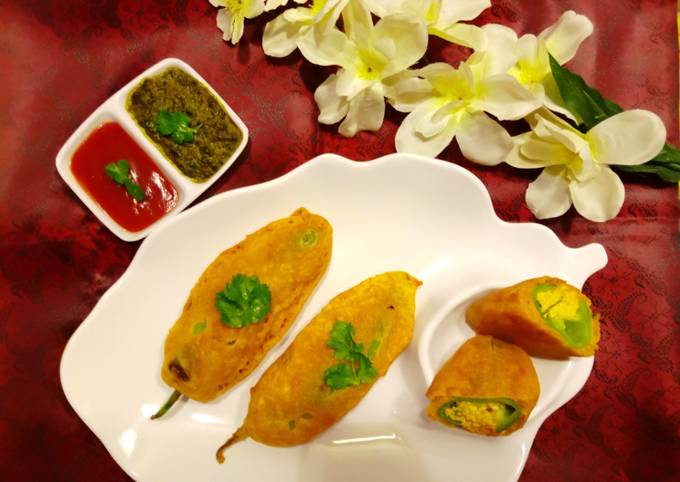 Paneer Mirchi Vada Recipe