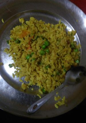 A picture of Matar poha.