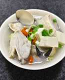 虱目魚蛤蜊豆腐湯(簡間料理）