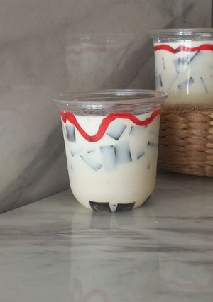 Foto resep Strawberry & Jelly Cheese Milk
