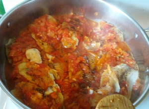 Una foto de Pescado a la Veracruzana