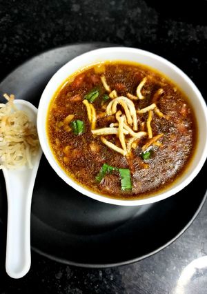 A picture of Veg Manchow Soup.