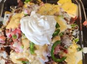 A picture of baked nachos