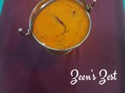 A picture of red lentil dahl