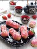 Eclairs with Strawberry Filling
