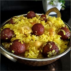 A picture of Shahi Kaju Moti Pulao.