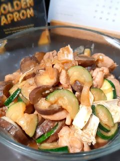 Foto resep 285. Ayam Miso tumis Zucchini 🥒 Terong 🍆 dan Kubis