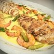 Pechuga de pollo en crema de mango
