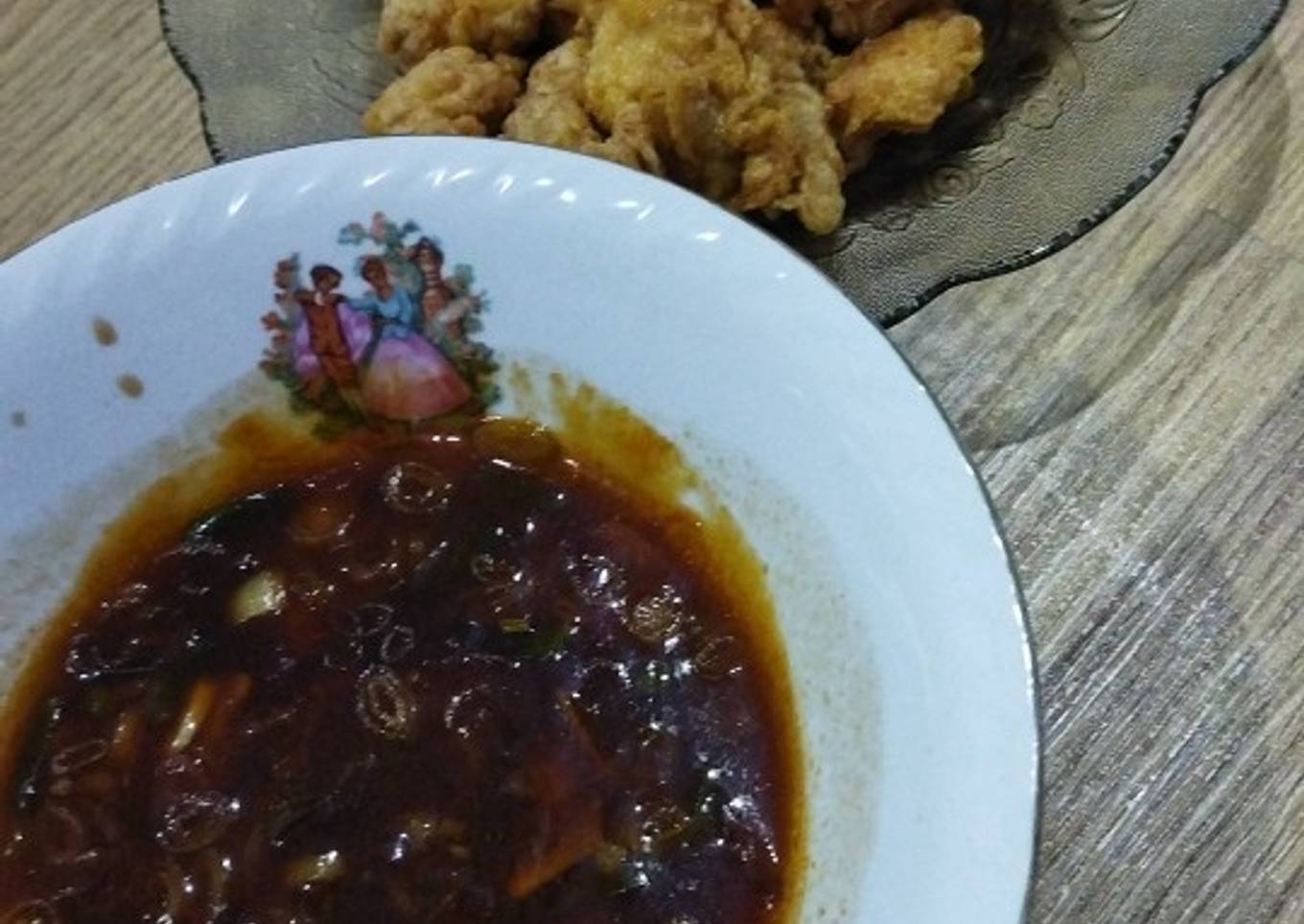 Ayam fillet crispy saos padang