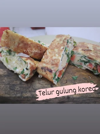 Langkah Gampang Membikin Resep Telur gulung korea isi sayur yang Enak Banget Anti Ribet, Bikin Ngiler