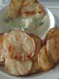 Patatas asadas con guiso de vegetales