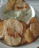 Patatas asadas con guiso de vegetales