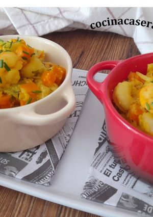 Una foto de Guiso de verdura y gambas