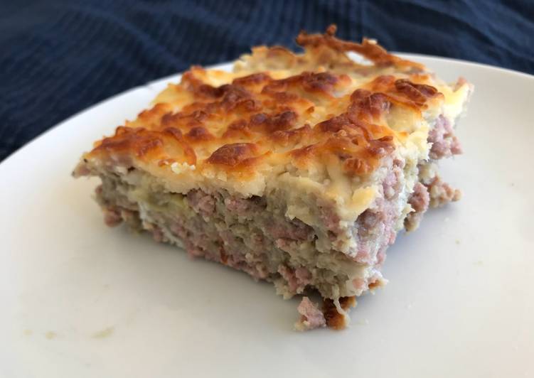 Pastel de carne con verduras