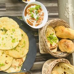 A picture of Naan bread.