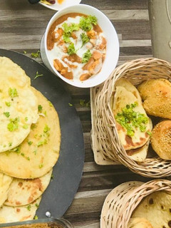 A picture of Naan bread.