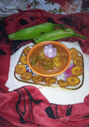 A picture of Raw Banana curry.