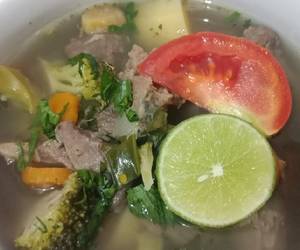 Resep Mudah Sup daging tanpa presto Enak Bergizi