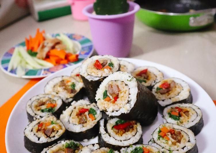 Resep Bimbimbap Ala Korea Kimbap  oleh Destria 