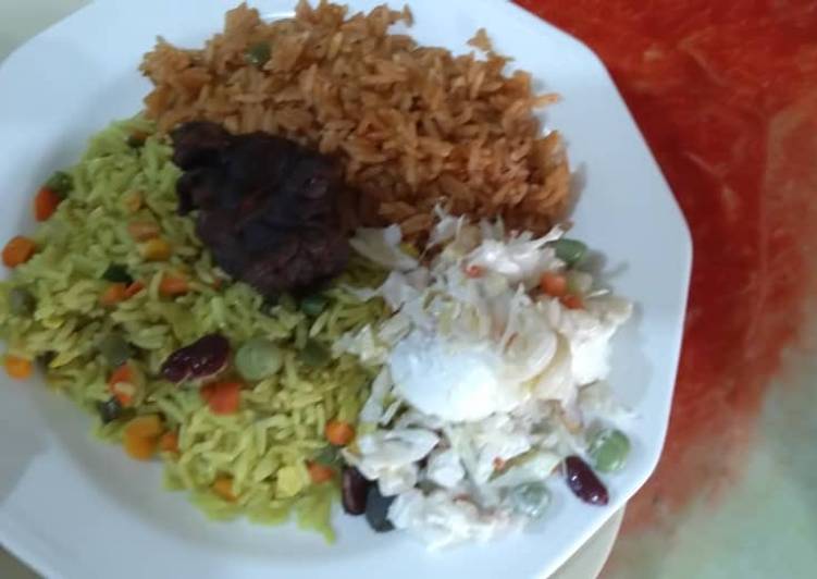 Recipe of Super Quick Homemade Mixed Rice and coleslaw