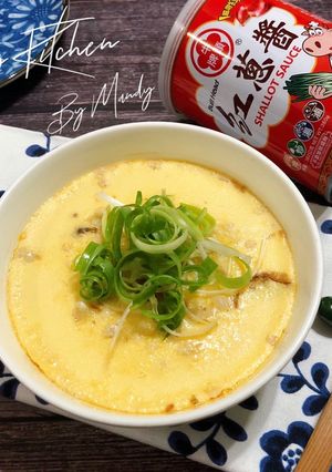 古早味ㄟ紅蔥絞肉蒸嫩蛋【牛頭牌】 的食譜成品照片